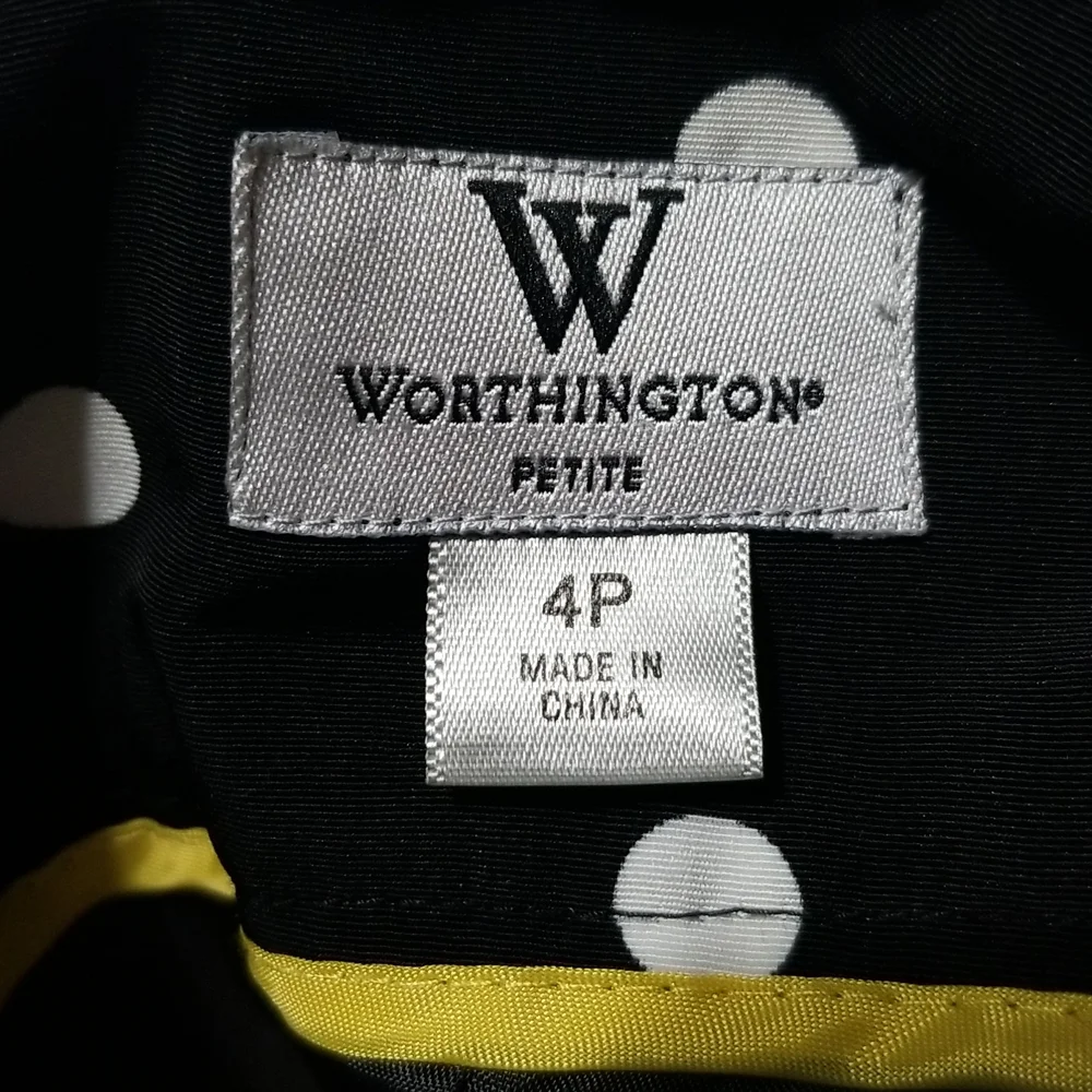 Worthington petite black polka dot skirt, size 4P - Picture 12 of 12